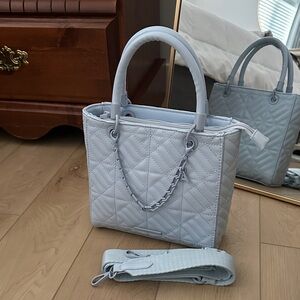 ALDO Quilted Handbag in Light Blue